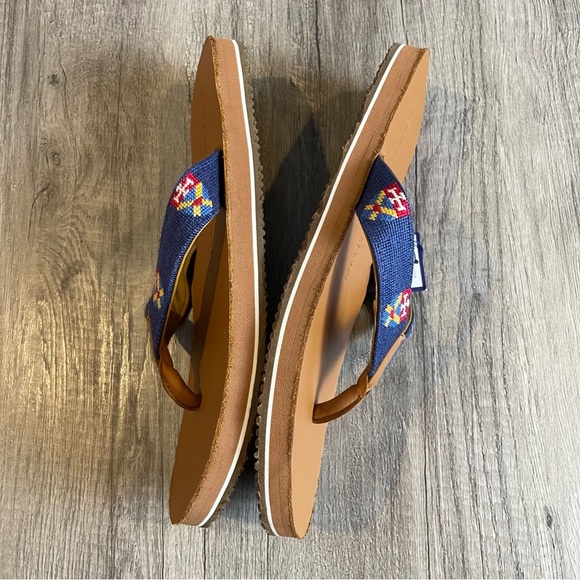 Smathers & Branson Hand Stitched Needlepoint Sandals 10 - Picture 11 of 13